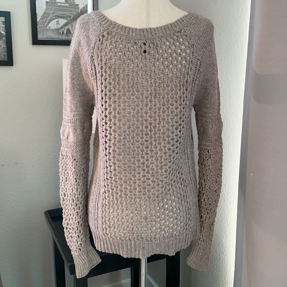 AEO long sleeve mixed knit sweater sz medium - Picture 3 of 10
